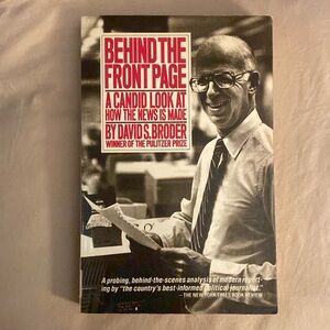 Behind the front page by David s Broder